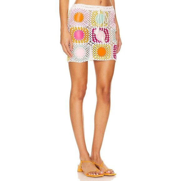 My Beachy Side Crochet Mini Skirt Multi Womens Size XL - Picture 3 of 9